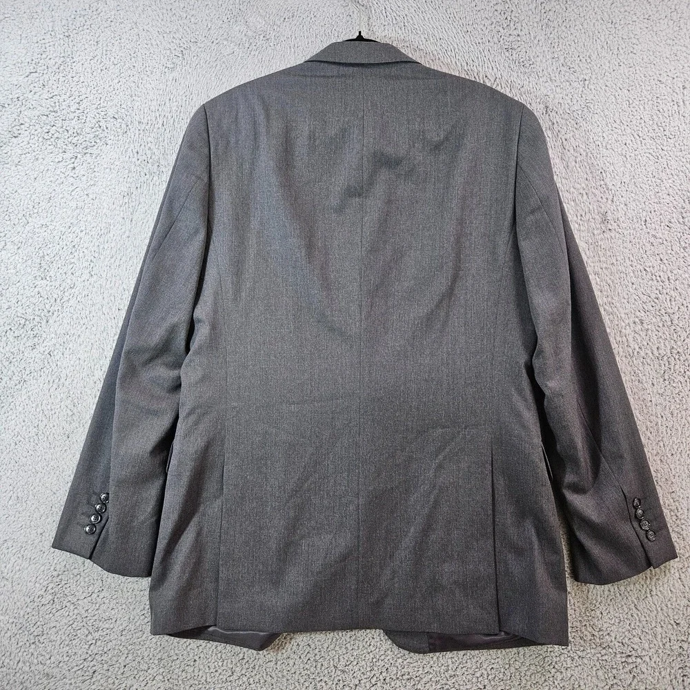 Stafford 2PCs Suit Blazer Men 42L Pants 38x29 Classic‎ Fit Wool Blend Gray